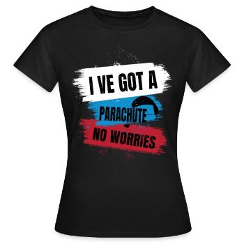 Solitude dans le ciel – Parapente - T-shirt Femme - noir - Devant - AI Model Female 172 dark (172cm)