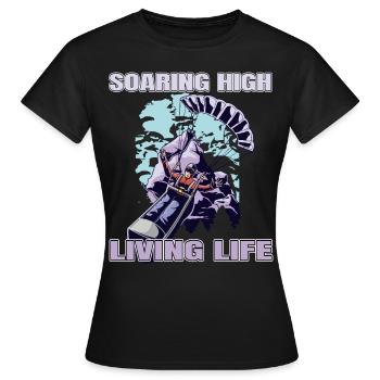 Soaring High Living Life – Parapente Design - T-shirt Femme - noir - Devant - AI Model Female 172 dark (172cm)