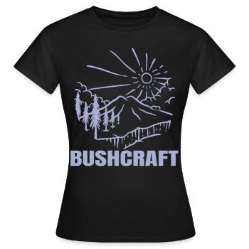 Bushcraft - Busch Genie mit Craftiness - Frauen T-Shirt - Schwarz - Vorne - AI Model Female 172 dark (172cm)
