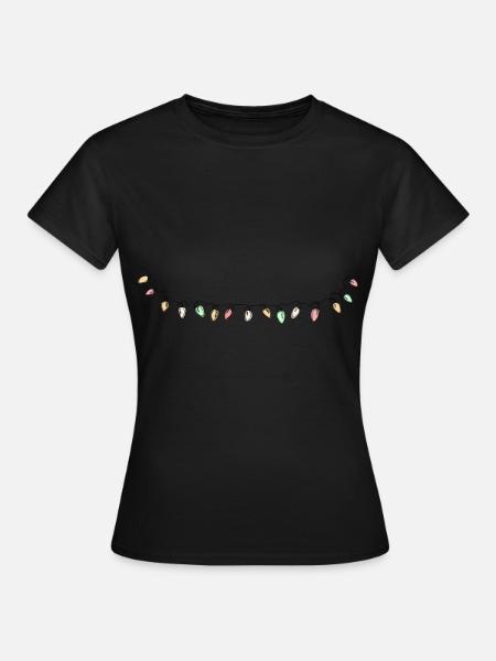 Lichterkette Symbol - Frauen T-Shirt - Schwarz