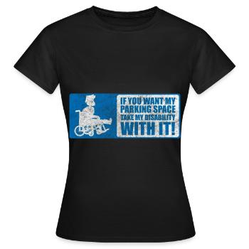 Behinderung Handicap - Frauen T-Shirt - Schwarz - Vorne - AI Model Female 172 dark (172cm)