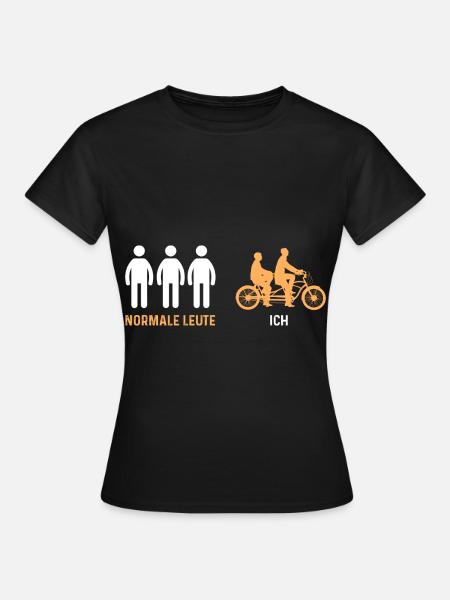 Fahrrad Radfahrer Tandem - Frauen T-Shirt - Schwarz