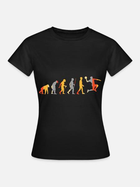 Evolution Handballer - Frauen T-Shirt - Schwarz