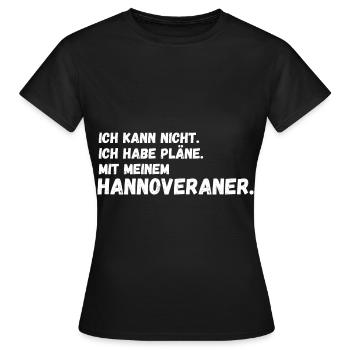 Pferd Reitsport Reiten Pferdesport Hannoveraner - Frauen T-Shirt - Schwarz - Vorne - AI Model Female 172 dark (172cm)