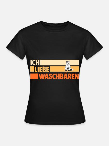 Tiermotiv Waschbär - Frauen T-Shirt - Schwarz
