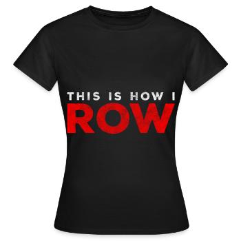 Rudern Ausdauer Fitnessstudio - Frauen T-Shirt - Schwarz - Vorne - AI Model Female 172 dark (172cm)