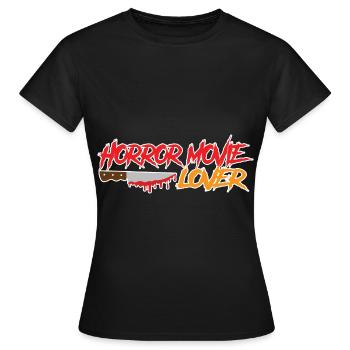 Horrorfilm Horror Horrorfilm Fan Geschenk - Frauen T-Shirt - Schwarz - Vorne - AI Model Female 172 dark (172cm)