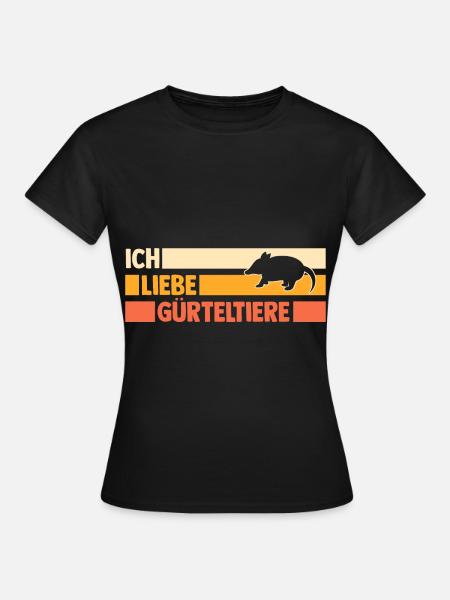 Gürteltier - Frauen T-Shirt - Schwarz