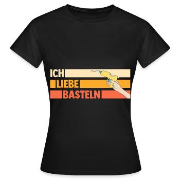 Bastler Bastelunterricht Basteln - Frauen T-Shirt - Schwarz - Vorne - AI Model Female 172 dark (172cm)