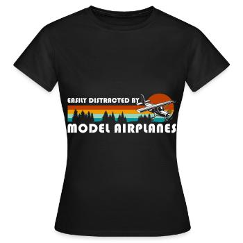 Model Aircraft Model Making - Women's T-Shirt - black - Front - AI Model Female 172 dark (172cm)
