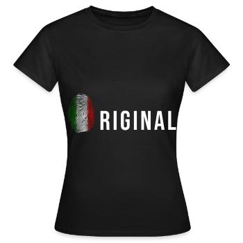 Italy original italy - Women's T-Shirt - black - Front - AI Model Female 172 dark (172cm)