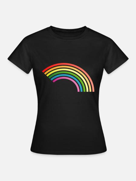 Bunter Regenbogen - Frauen T-Shirt - Schwarz