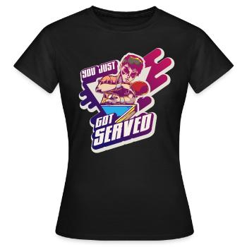 Got Served Serve Table Tennis Professional Gift - Women's T-Shirt - black - Front - AI Model Female 172 dark (172cm)