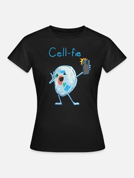 Biology Nerd Science Microbiology Cell-fie - Women's T-Shirt - black