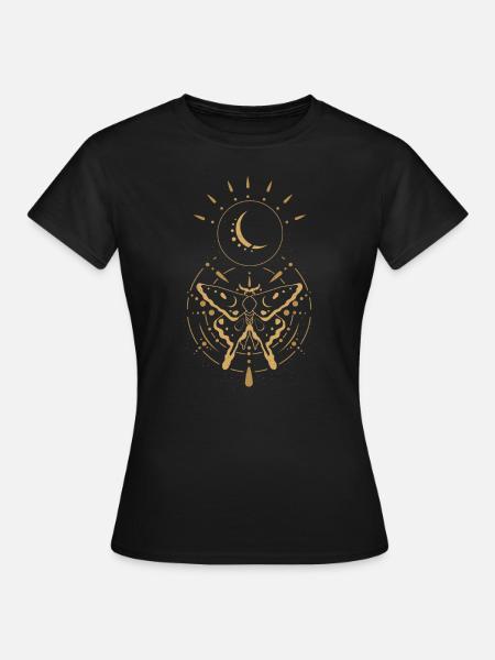 Alchemy butterfly moon moth magic gift - Women's T-Shirt - black