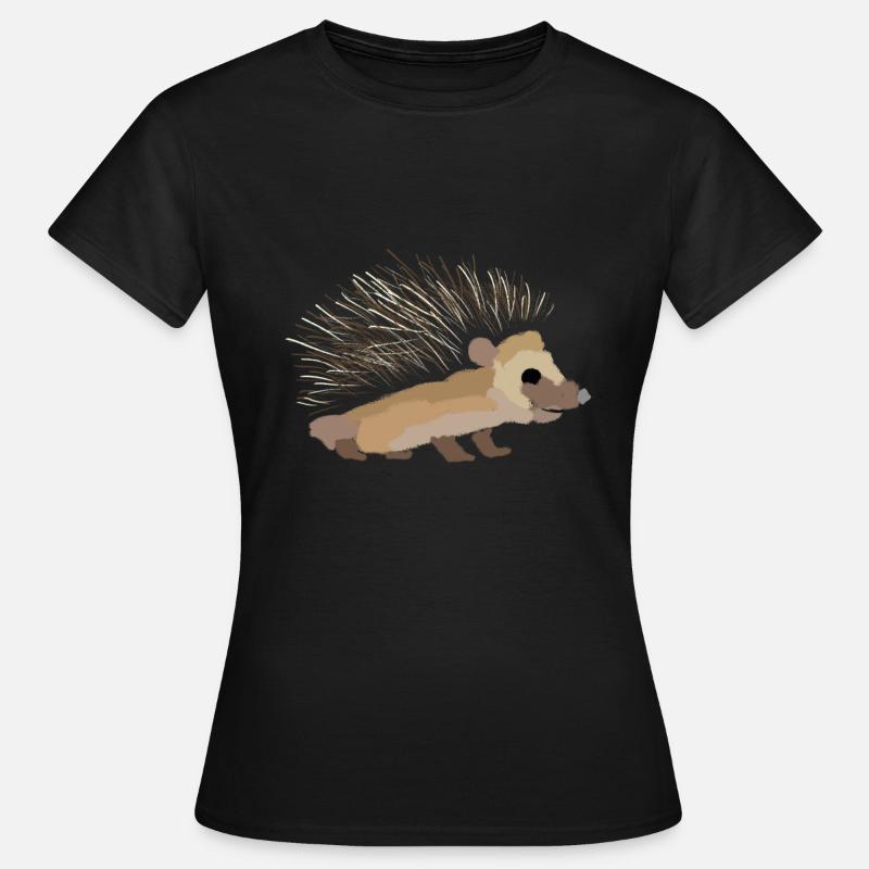 Hedgehog painted - Women's T-Shirt - black