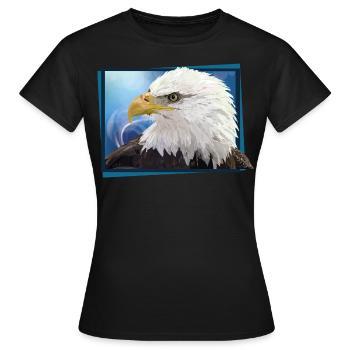 Weißkopfseeadler - Frauen T-Shirt - Schwarz - Vorne - AI Model Female 172 dark (172cm)