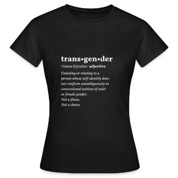Transgender Clean Edition Noir - T-shirt Femme - noir - Devant - AI Model Female 172 dark (172cm)
