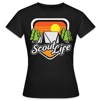 Scouts scouts scouts amateurs de randonnée - T-shirt Femme - noir - Devant - AI Model Female 172 dark (172cm)