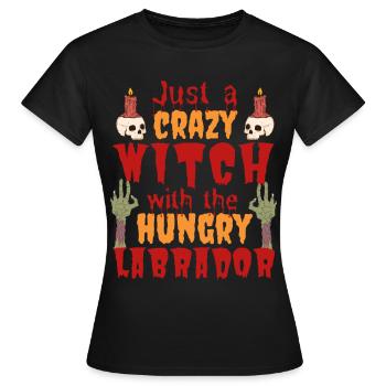 Labrador Halloween Costume Chien Dicton - T-shirt Femme - noir - Devant - AI Model Female 172 dark (172cm)