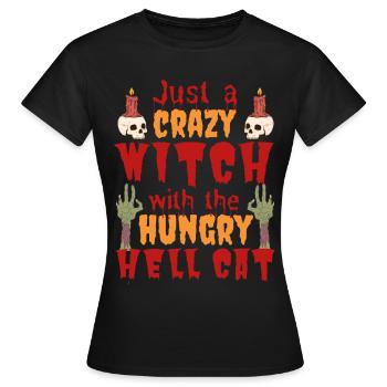 Chats Halloween Costume Chat Dicton - T-shirt Femme - noir - Devant - AI Model Female 172 dark (172cm)