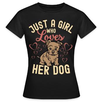 Süßer Silky Terrier Welpe Liebhaber Kawaii - Frauen T-Shirt - Schwarz - Vorne - AI Model Female 172 dark (172cm)