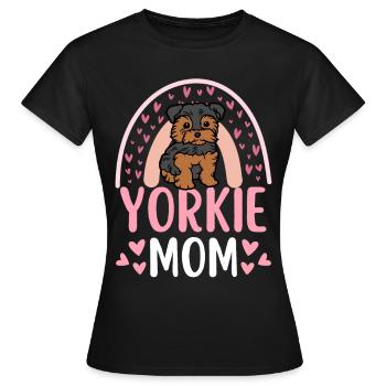 Süßer Yorkshire Terrier Liebhaber Kawaii - Frauen T-Shirt - Schwarz - Vorne - AI Model Female 172 dark (172cm)