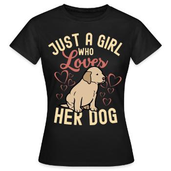 Sweet Labrador Retriever Lover Kawaii - T-shirt Femme - noir - Devant - AI Model Female 172 dark (172cm)