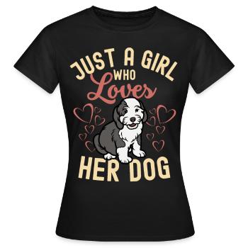 Mignon Bobtail Puppy Lover Kawaii - T-shirt Femme - noir - Devant - AI Model Female 172 dark (172cm)