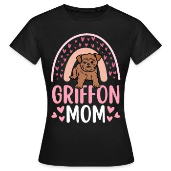 Sweet Brussels Griffon Dog Lover Kawaii - T-shirt Femme - noir - Devant - AI Model Female 172 dark (172cm)