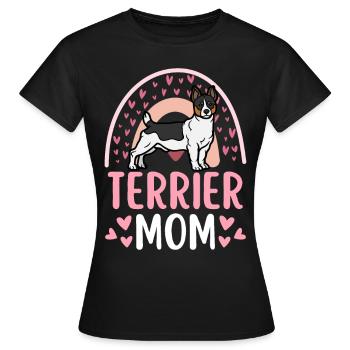 Cute Teddy Roosevelt Terrier Puppy Kawaii - Women's T-Shirt - black - Front - AI Model Female 172 dark (172cm)