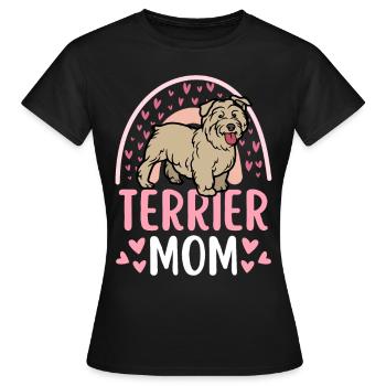 Mignon Glen d’Imaal Terrier amoureux des chiots kawaii - T-shirt Femme - noir - Devant - AI Model Female 172 dark (172cm)