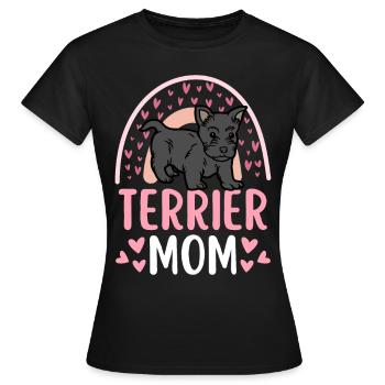 Süßer Scottish Terrier Welpe Liebhaber Kawaii - Frauen T-Shirt - Schwarz - Vorne - AI Model Female 172 dark (172cm)