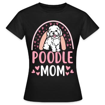 Pudel Mama Liebhaber Kawaii - Frauen T-Shirt - Schwarz - Vorne - AI Model Female 172 dark (172cm)