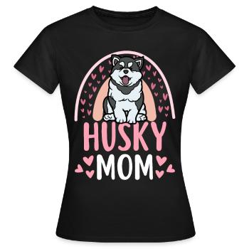 Mignon Husky Maman Maman Amant Kawaii - T-shirt Femme - noir - Devant - AI Model Female 172 dark (172cm)