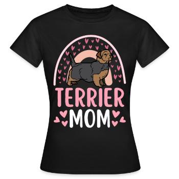 Cute Norfolk Terrier Mama Kawaii - Women's T-Shirt - black - Front - AI Model Female 172 dark (172cm)
