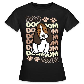 Süßer Basset Hound Welpe Liebhaber Kawaii - Frauen T-Shirt - Schwarz - Vorne - AI Model Female 172 dark (172cm)