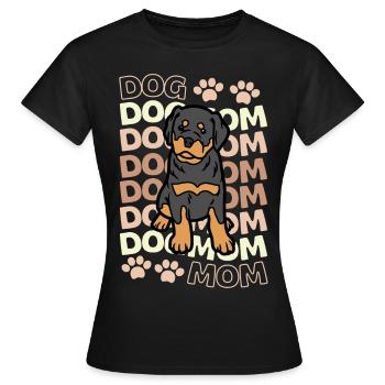 Sweet Rottweiler lover kawaii - Women's T-Shirt - black - Front - AI Model Female 172 dark (172cm)