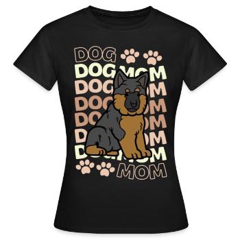 Mignon berger allemand Puppy Kawaii - T-shirt Femme - noir - Devant - AI Model Female 172 dark (172cm)
