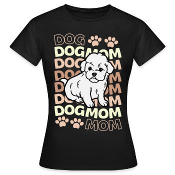 Süßer Bichon Frise kawaii Welpe - Frauen T-Shirt - Schwarz - Vorne - AI Model Female 172 dark (172cm)