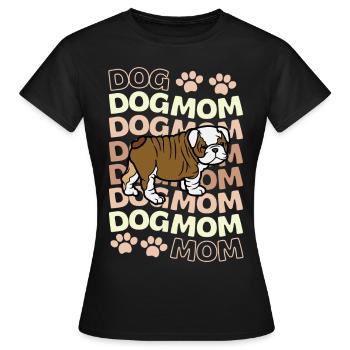 Cute English Bulldog Lovers Kawaii - Women's T-Shirt - black - Front - AI Model Female 172 dark (172cm)