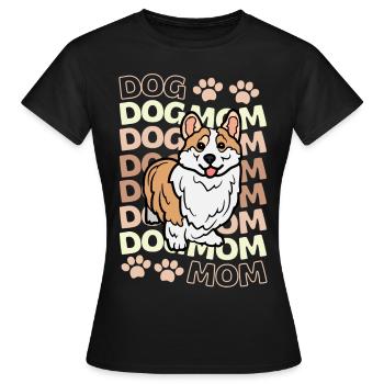 Mignon gallois Corgi Dog Lover Kawaii - T-shirt Femme - noir - Devant - AI Model Female 172 dark (172cm)