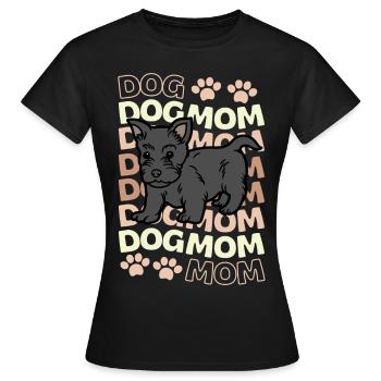 Süßer Scottish Terrier Welpe Liebhaber Kawaii - Frauen T-Shirt - Schwarz - Vorne - AI Model Female 172 dark (172cm)
