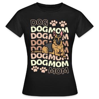 German Shepherd Mama Lover - Women's T-Shirt - black - Front - AI Model Female 172 dark (172cm)