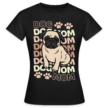 Süßer Mops Liebhaber Kawaii Mops Mama - Frauen T-Shirt - Schwarz - Vorne - AI Model Female 172 dark (172cm)