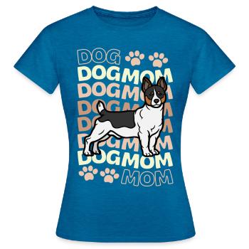 Süßer Teddy Roosevelt Terrier Welpe Kawaii - Frauen T-Shirt - Antikblaues Saphir meliert - Vorne - AI Model Female 172 dark (172cm)