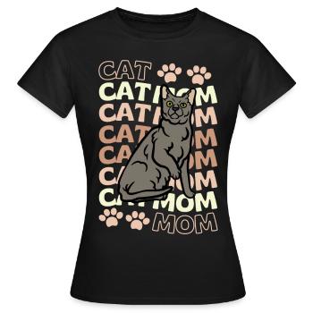 Mignon Korat Cat Mama - T-shirt Femme - noir - Devant - AI Model Female 172 dark (172cm)
