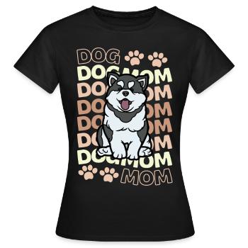 Süßer Husky Mama Kawaii - Frauen T-Shirt - Schwarz - Vorne - AI Model Female 172 dark (172cm)