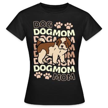 Sweet St. Bernard lover kawaii - Women's T-Shirt - black - Front - AI Model Female 172 dark (172cm)