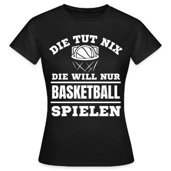 Basketball Frauen Spielerin Basketball Liebhaber - Frauen T-Shirt - Schwarz - Vorne - AI Model Female 172 dark (172cm)